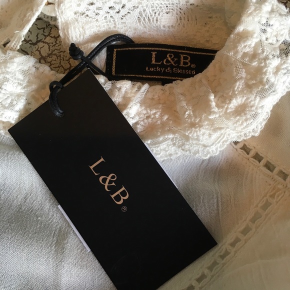 FINAL PRICE DROP LUCKY & BLESSED  IVORY LACE DRESS - Picture 4 of 6